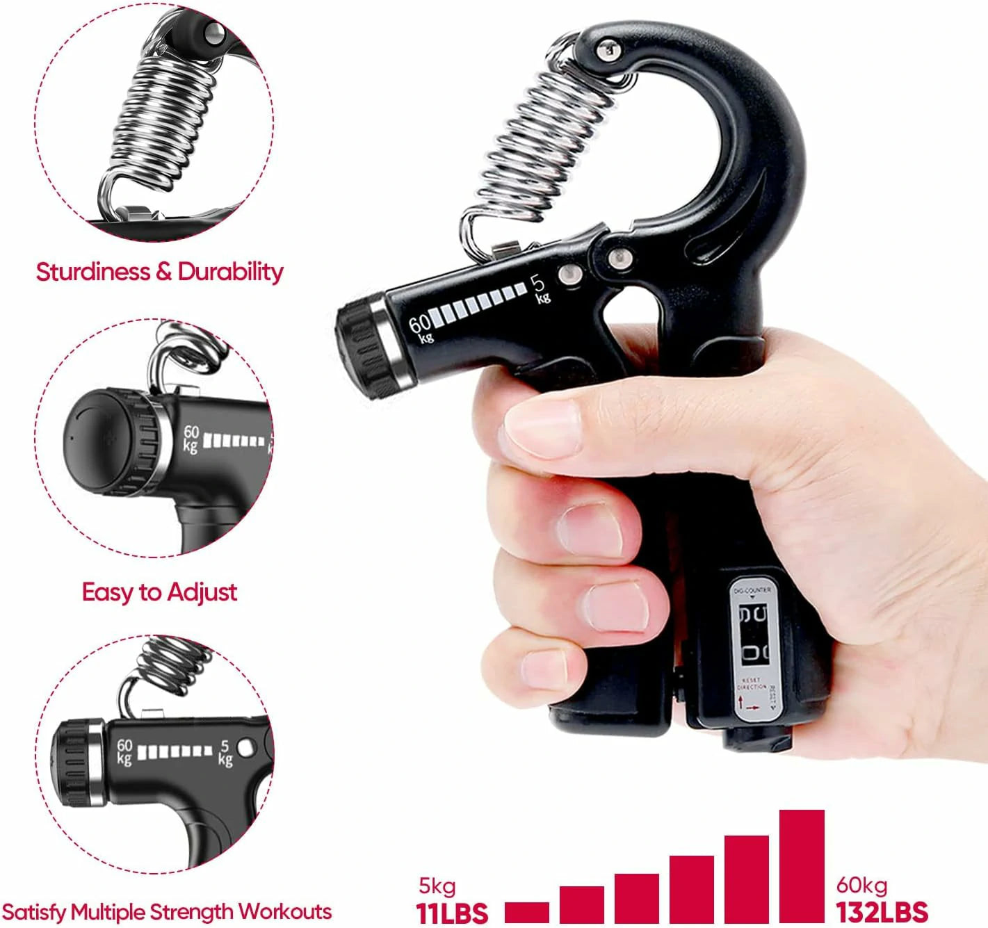 Buy Proberos® Hand Grip, Hand Grip Strengthener with Counter, Hand