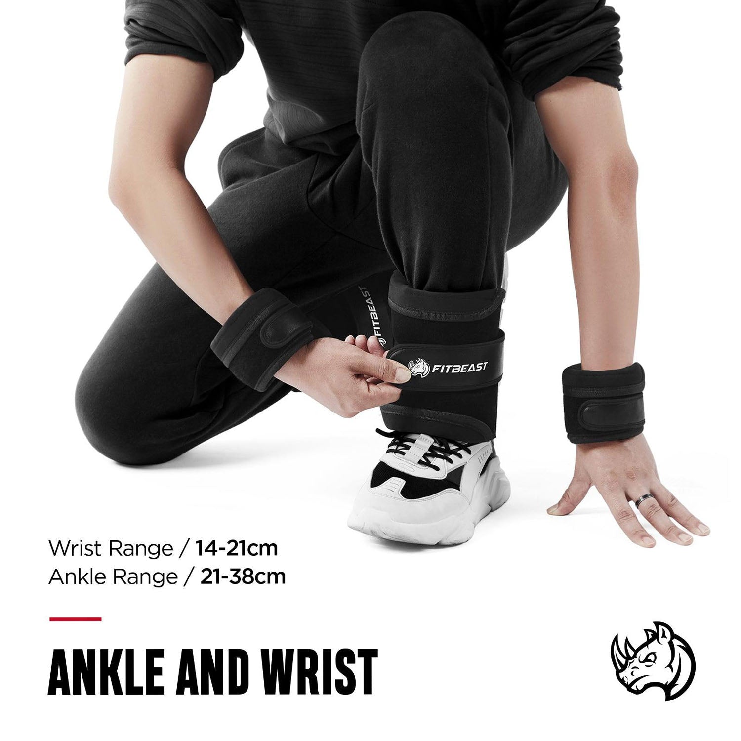 Adjustable Ankle Weights Straps/Belt(1.6Kg to 3.6Kg)for a Pair丨