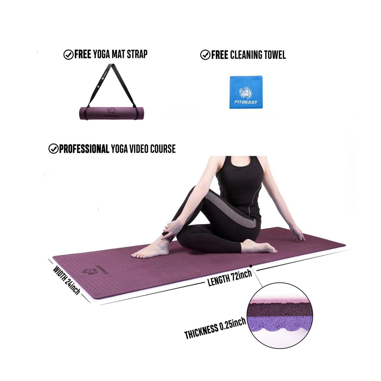 Thick Non-Slip Yoga Mat