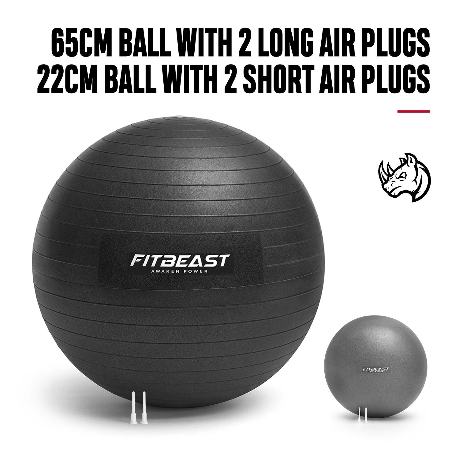 FitBeast 75cm Yoga Ball for Home, Office, or Relaxation - Black
